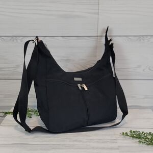 Baggallini Hobo Crossbody Cargo Bagg Black Nylon